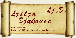 Ljilja Đaković vizit kartica